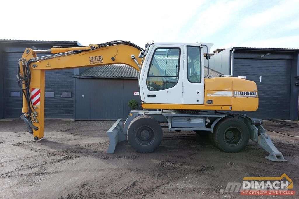 Liebherr A316 LITRONIC Mono boom - blade + outriggers - air Specialūs ekskavatoriai