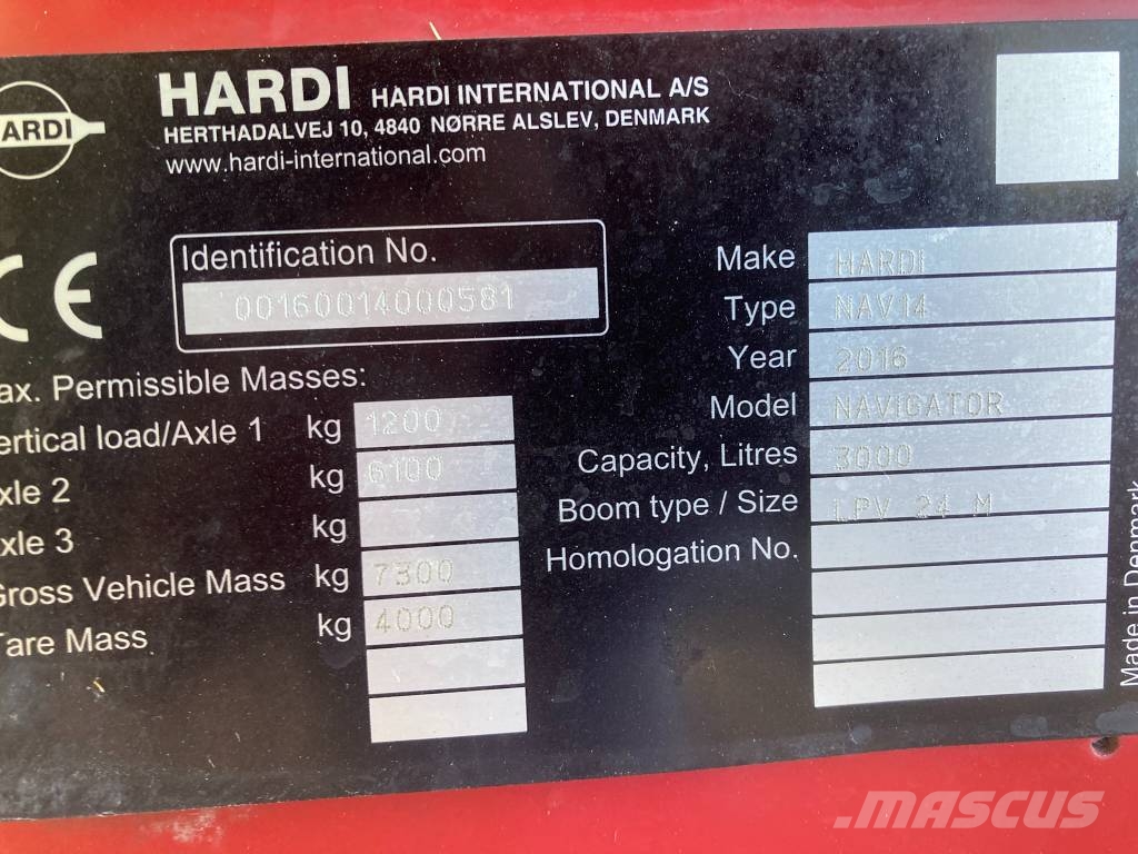 Hardi Navigator 3000 Vučene prskalice