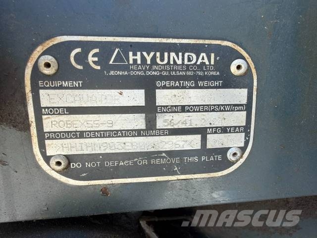 Hyundai Robex 55-9 Minigrävare < 7t
