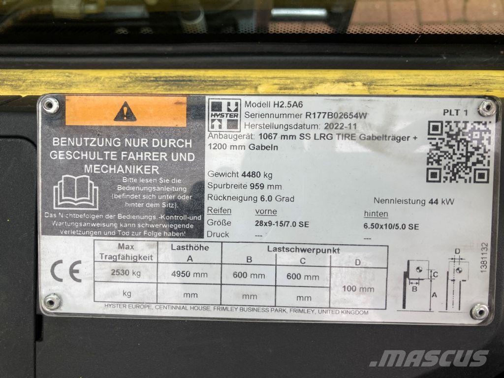 Hyster H 2.5A6 Diesel forklifts