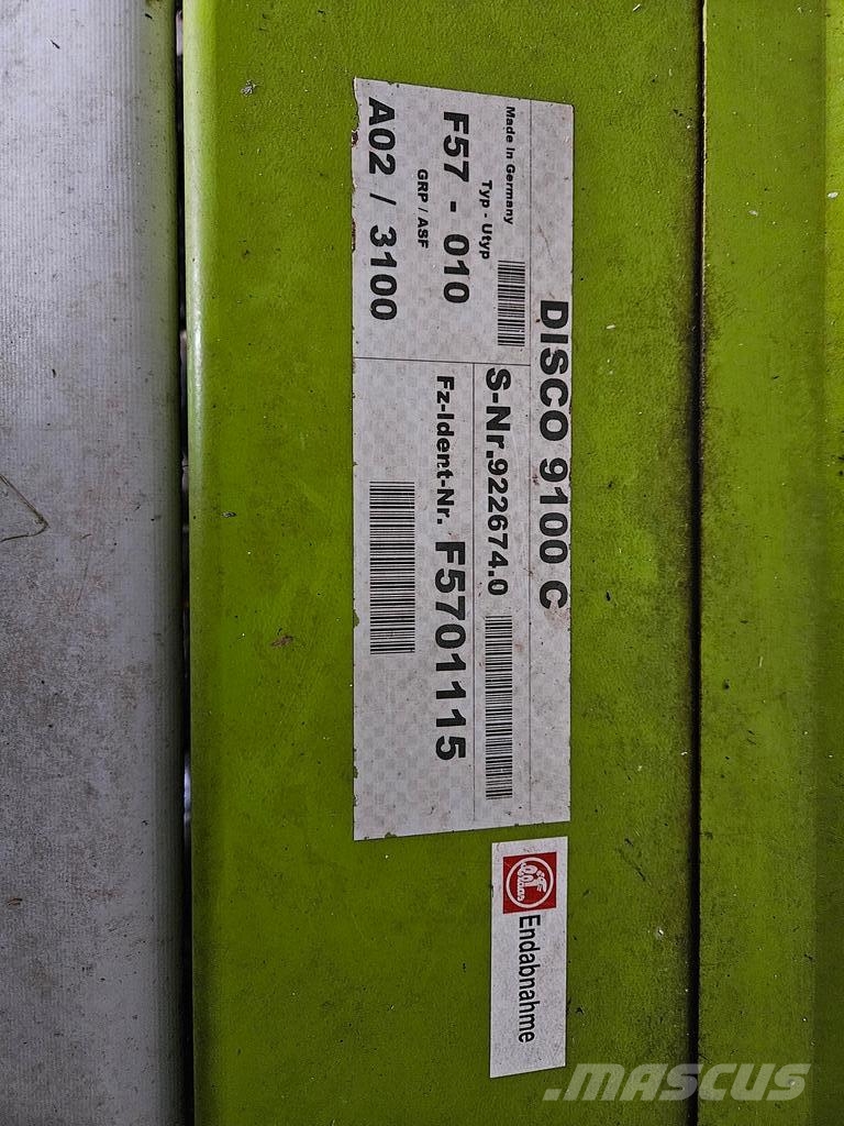 CLAAS DISCO 9100C Segadoras acondicionadoras