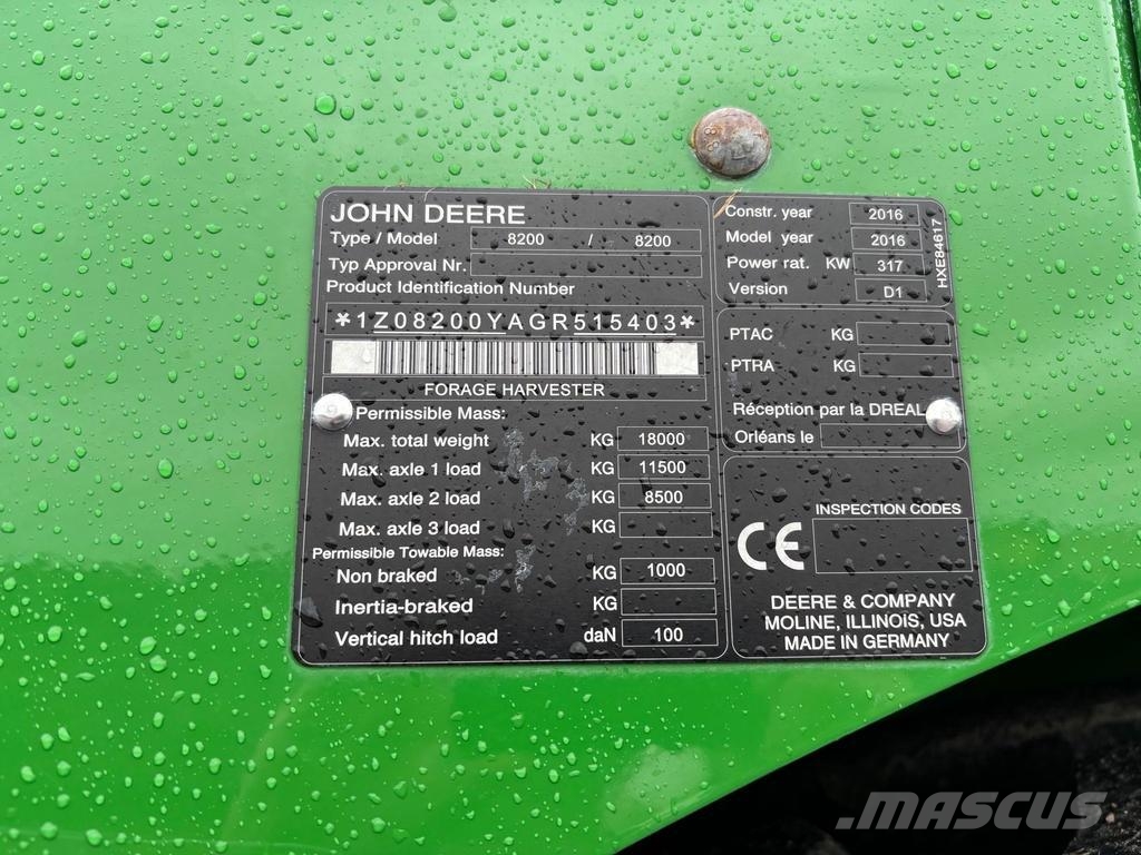 John Deere 8200 AJOSILPPURI Самоходные кормоуборочные комбайны