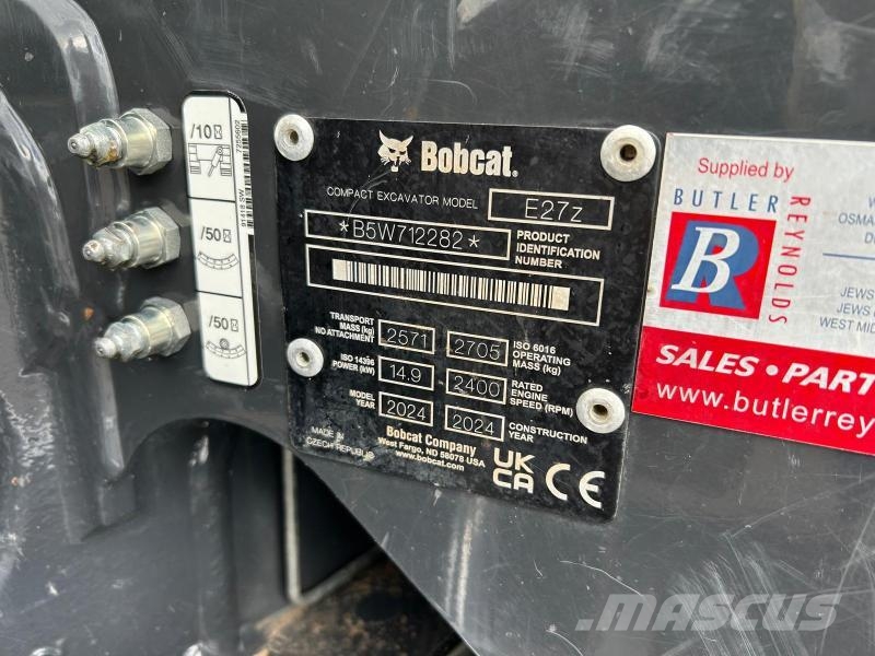 Bobcat E27Z Minigraafmachines < 7t