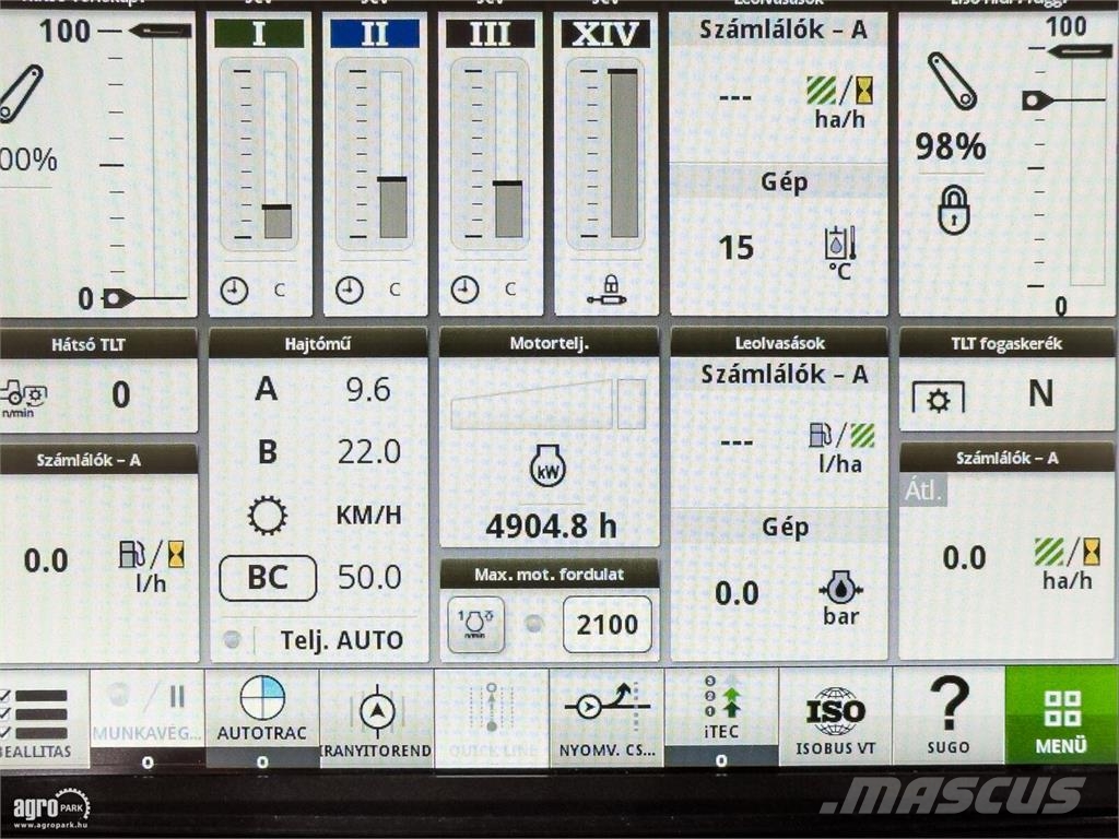 John Deere 6155R DirectDrive 24/24 50km/h váltó, rugózott híd Tractoren