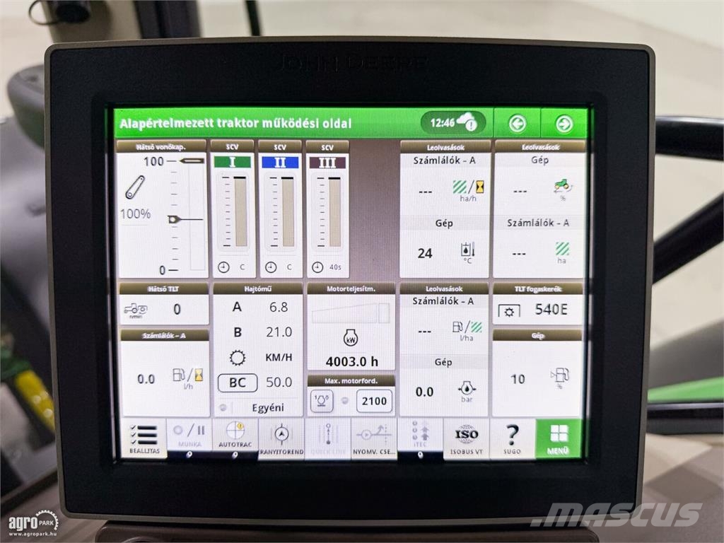 John Deere 6155R DirectDrive 24/24 50km/h váltó, rugózott híd Traktoriai