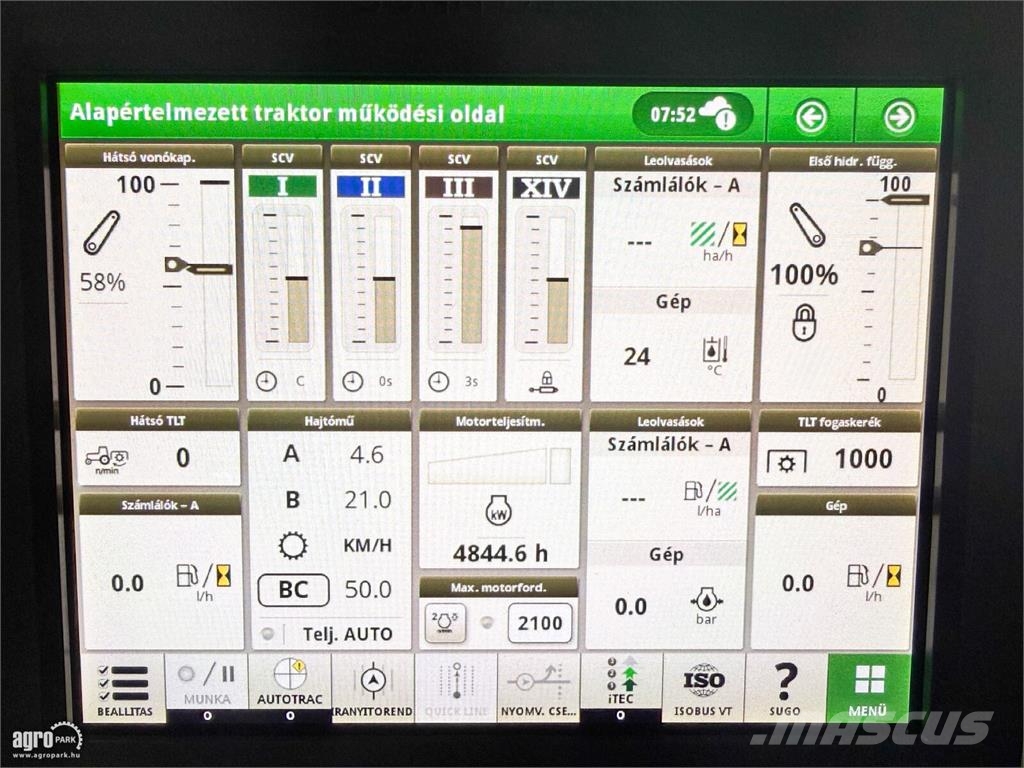 John Deere 6195R DirectDrive 24/24 50 km/h váltó, rugózott hí Traktori
