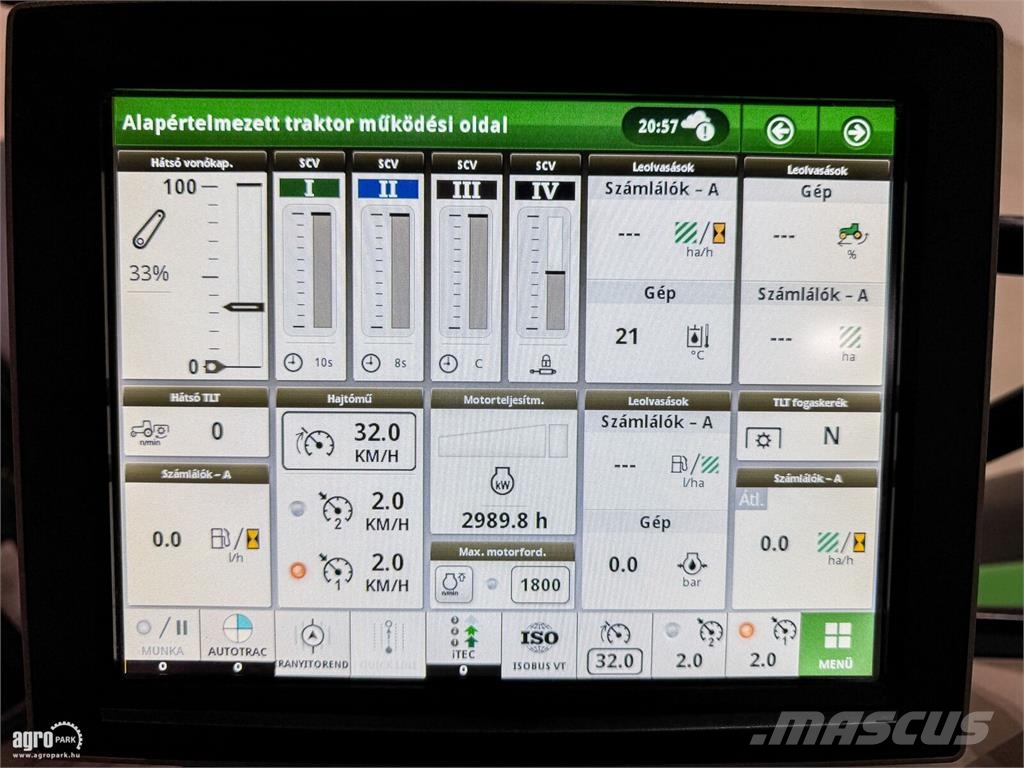 John Deere 6215R AutoPowr IVT 50 km/h váltó, rugózott híd, ru Traktori
