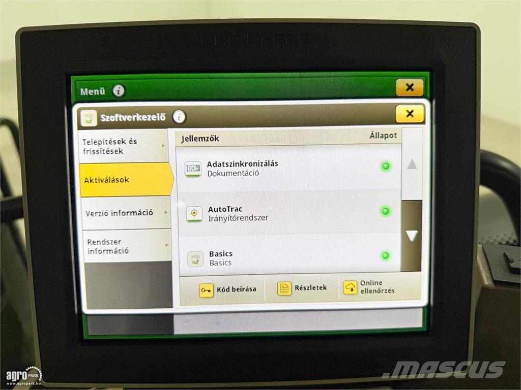 John Deere 6215R AutoQuad Plus 20/20 50 km/h váltó, rugózott  Traktori