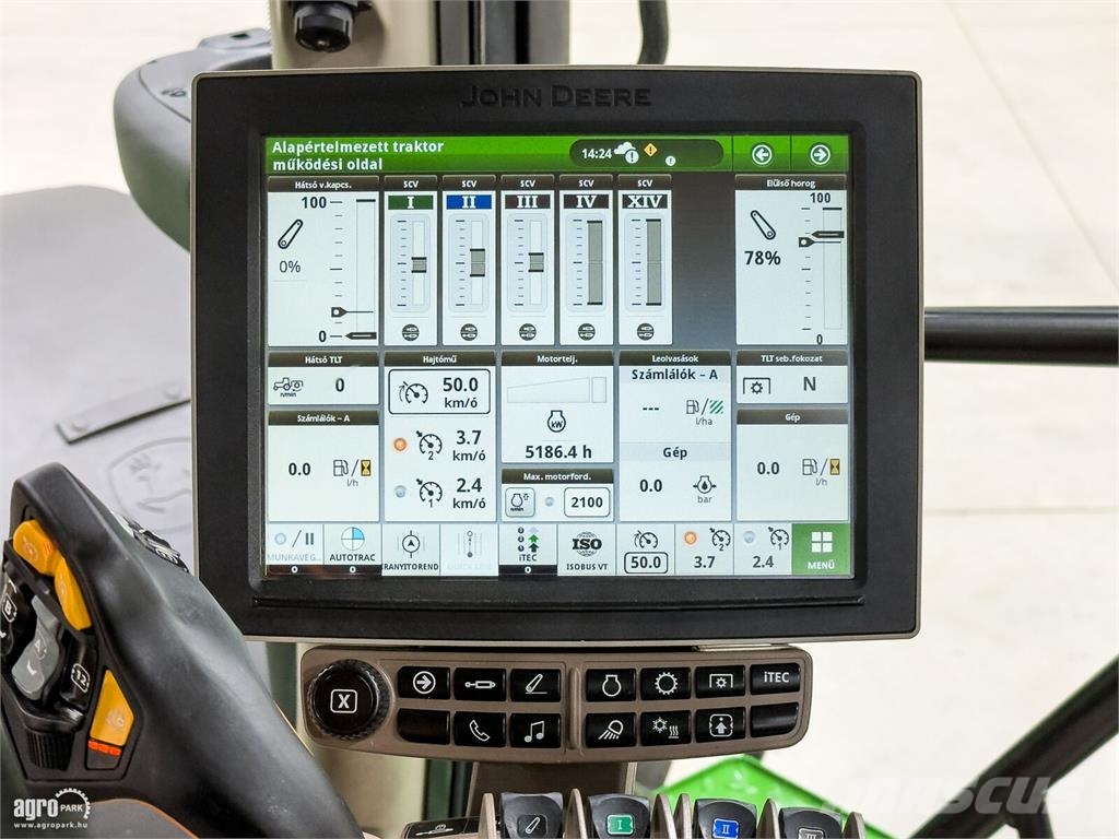 John Deere 6250R AutoPowr IVT 50 km/h, rugózott híd, rugózott Traktori