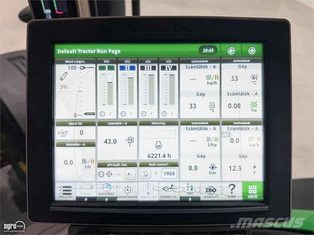 John Deere 8270R 16/5 Powershift 40 km/h, rugózott híd, rugóz الجرارات