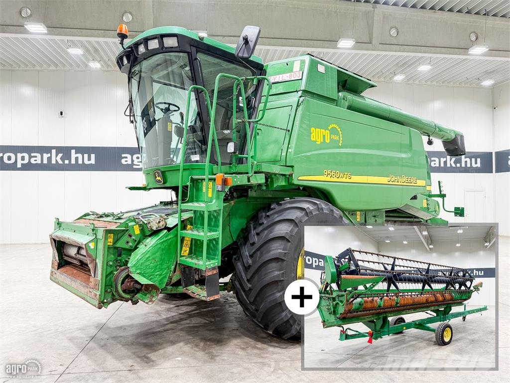 John Deere 9560 WTS 5 ládás kombájn, 5,5 méteres 618R asztal  Mietitrebbiatrici