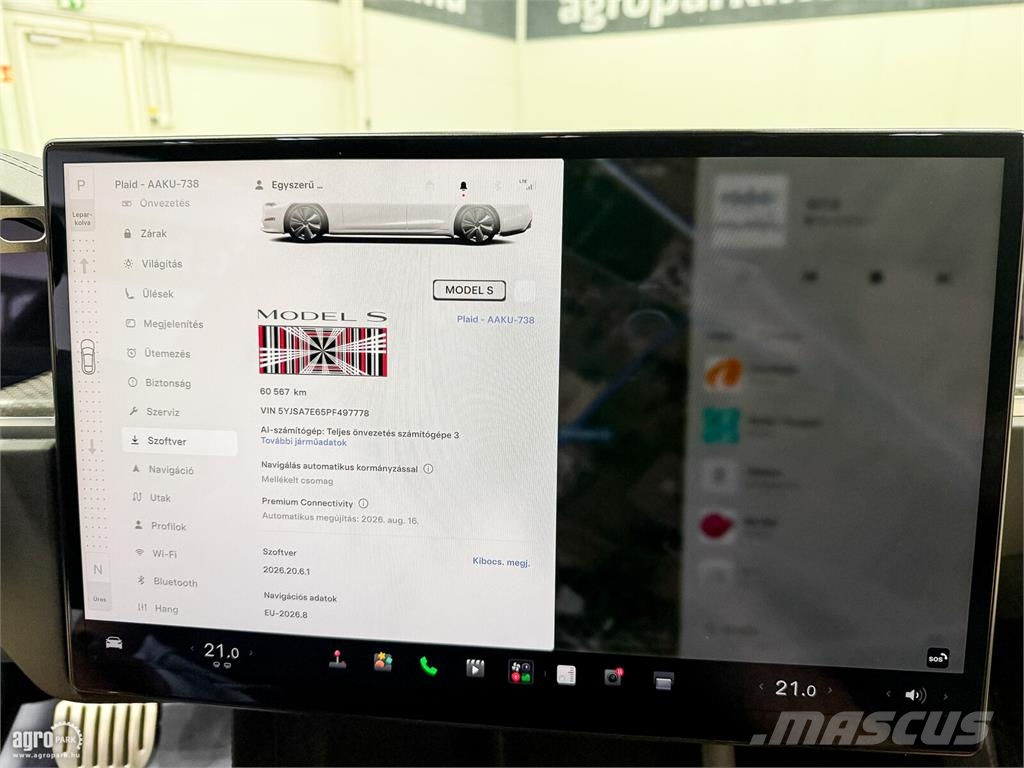 Tesla Model S Plaid sérülésmentes, gyári garanciás, 1020 Автомобілі
