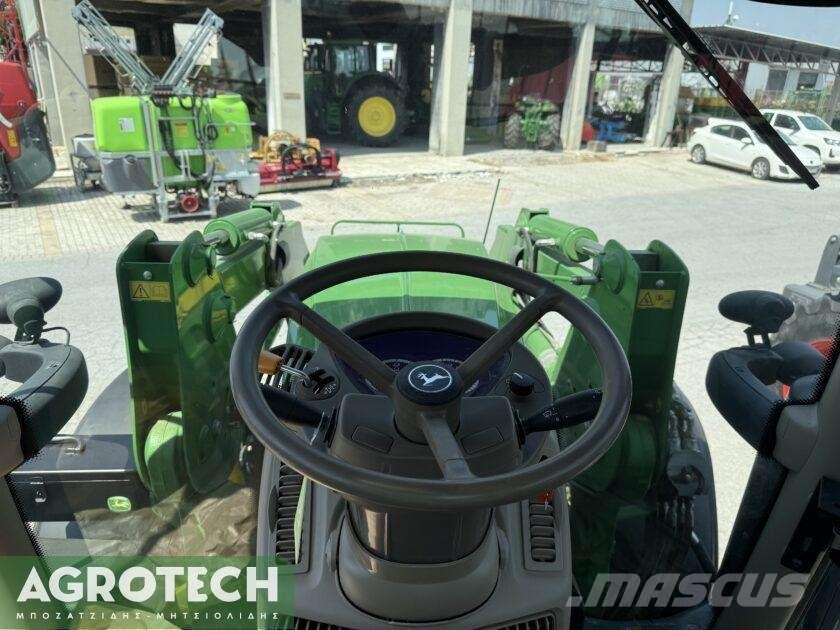 John Deere 6120R + 643R الجرارات