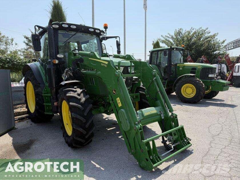 John Deere 6120R + 643R الجرارات
