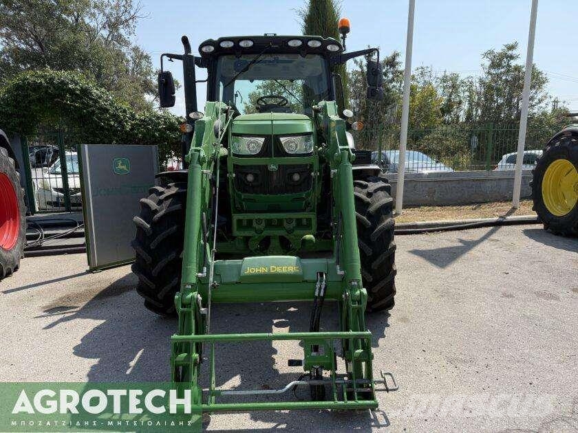 John Deere 6120R + 643R الجرارات