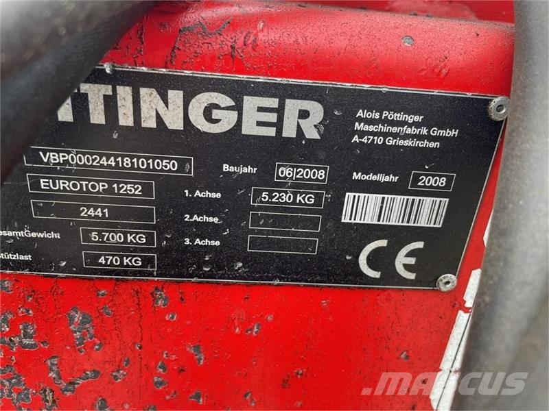 Pöttinger TOP1252 C Pöyhimet ja haravat