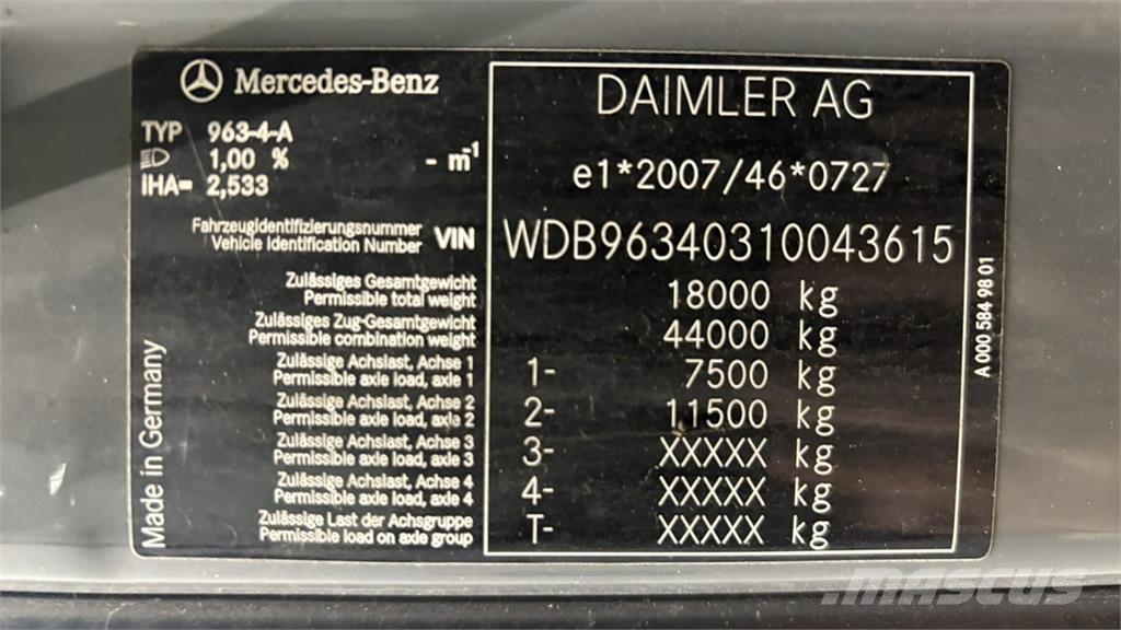 Mercedes-Benz Actros وحدات الجر