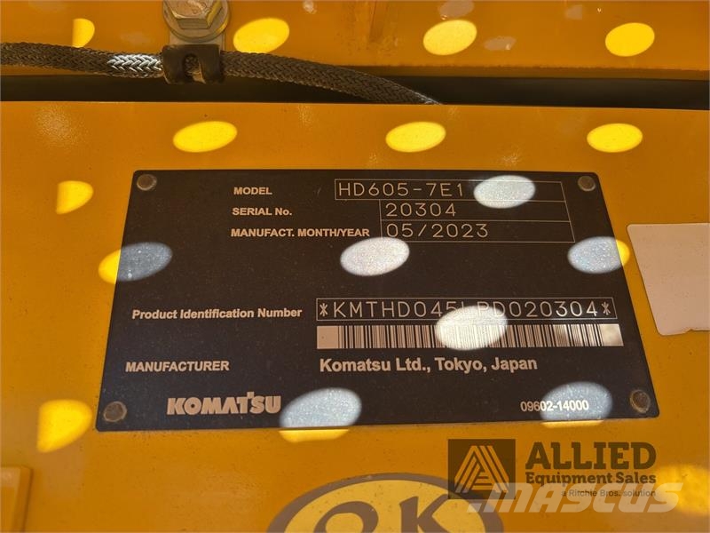 Komatsu HD605-7E1 Σπαστό Dump Truck ADT