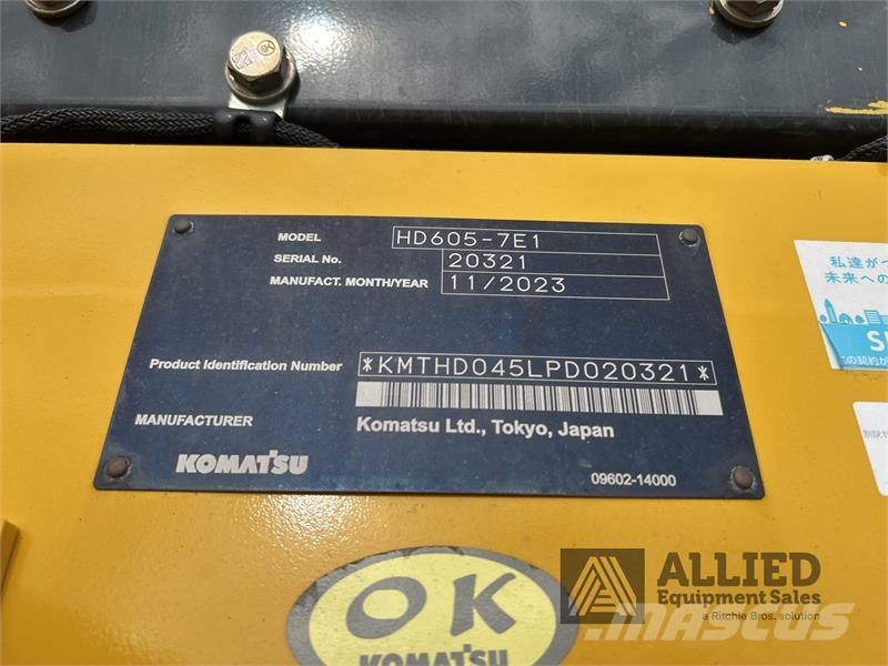 Komatsu HD605-7E1 Σπαστό Dump Truck ADT