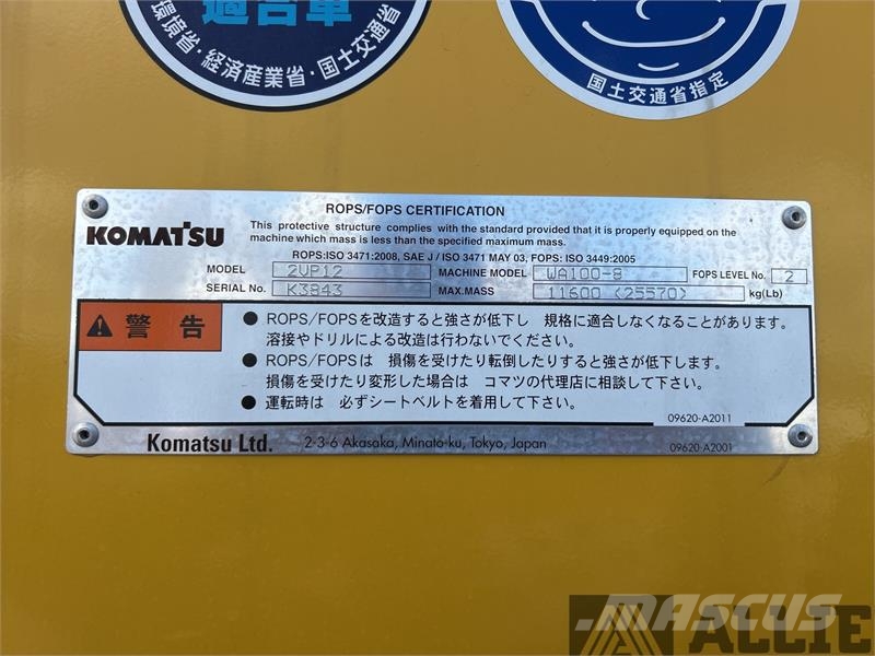 Komatsu WA100-8 Hjullastare