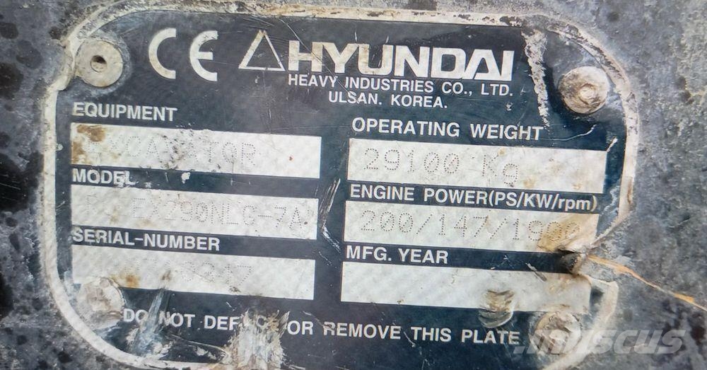 Hyundai EC290NLG-7A Componenti idrauliche