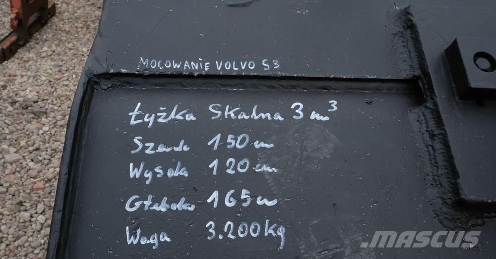 Volvo łyżka skalna do koparki mocowanie volvo S3 Buckets