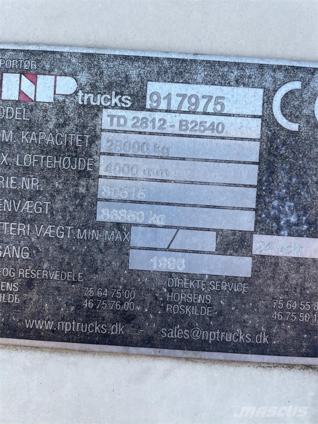 28tons kapacitet Dieselové vozíky