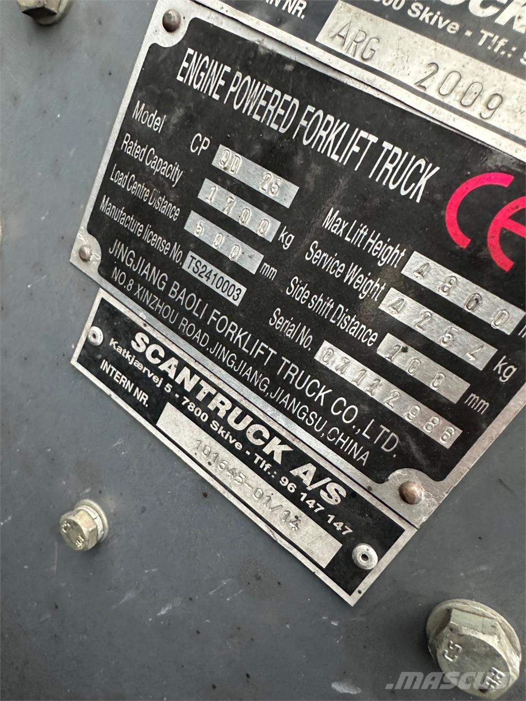 Baoli CD25 LPG forklifts