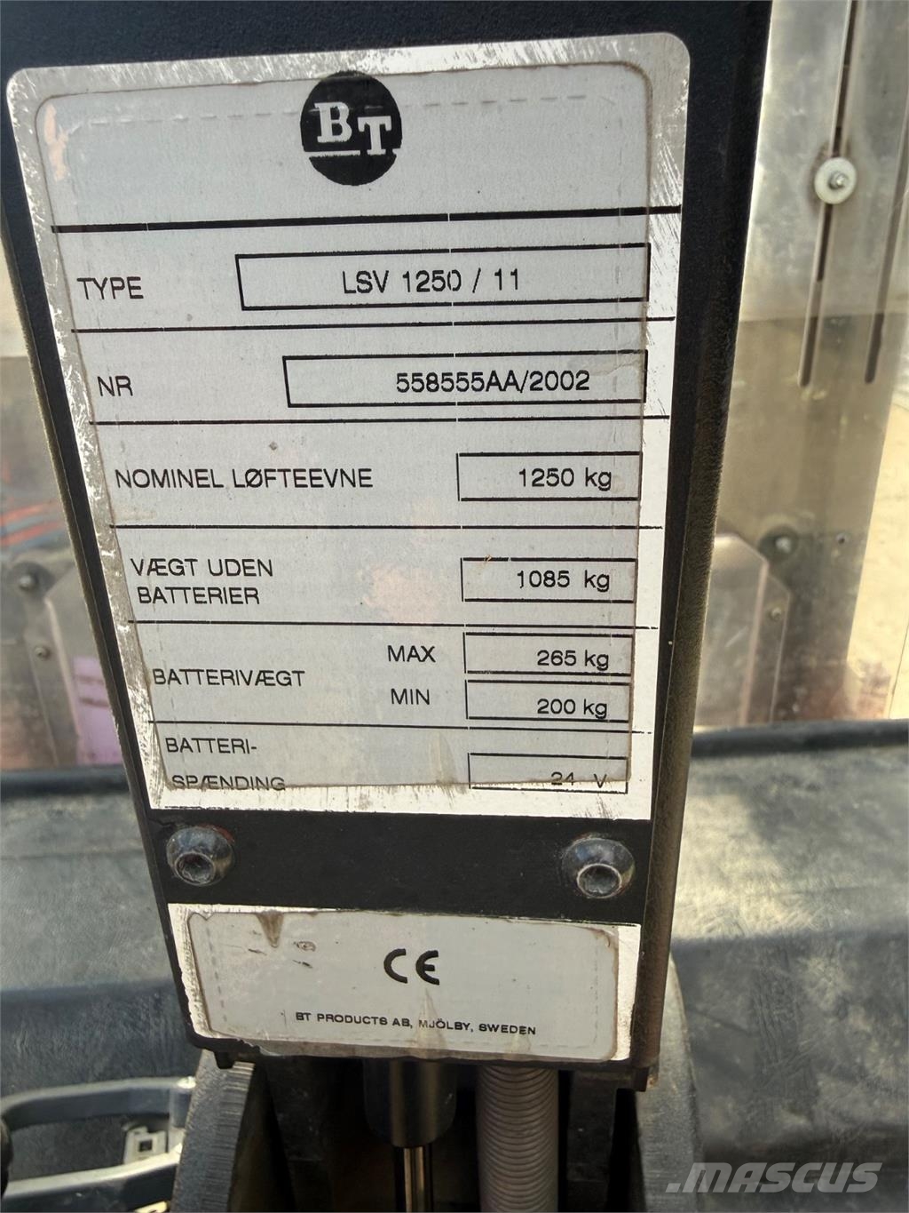 BT LSV1250 Gerbeurs manuel