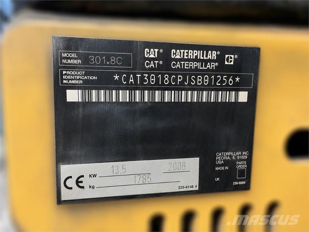 CAT 301.8 C minigraver / 3 Skovle Miniexcavadoras