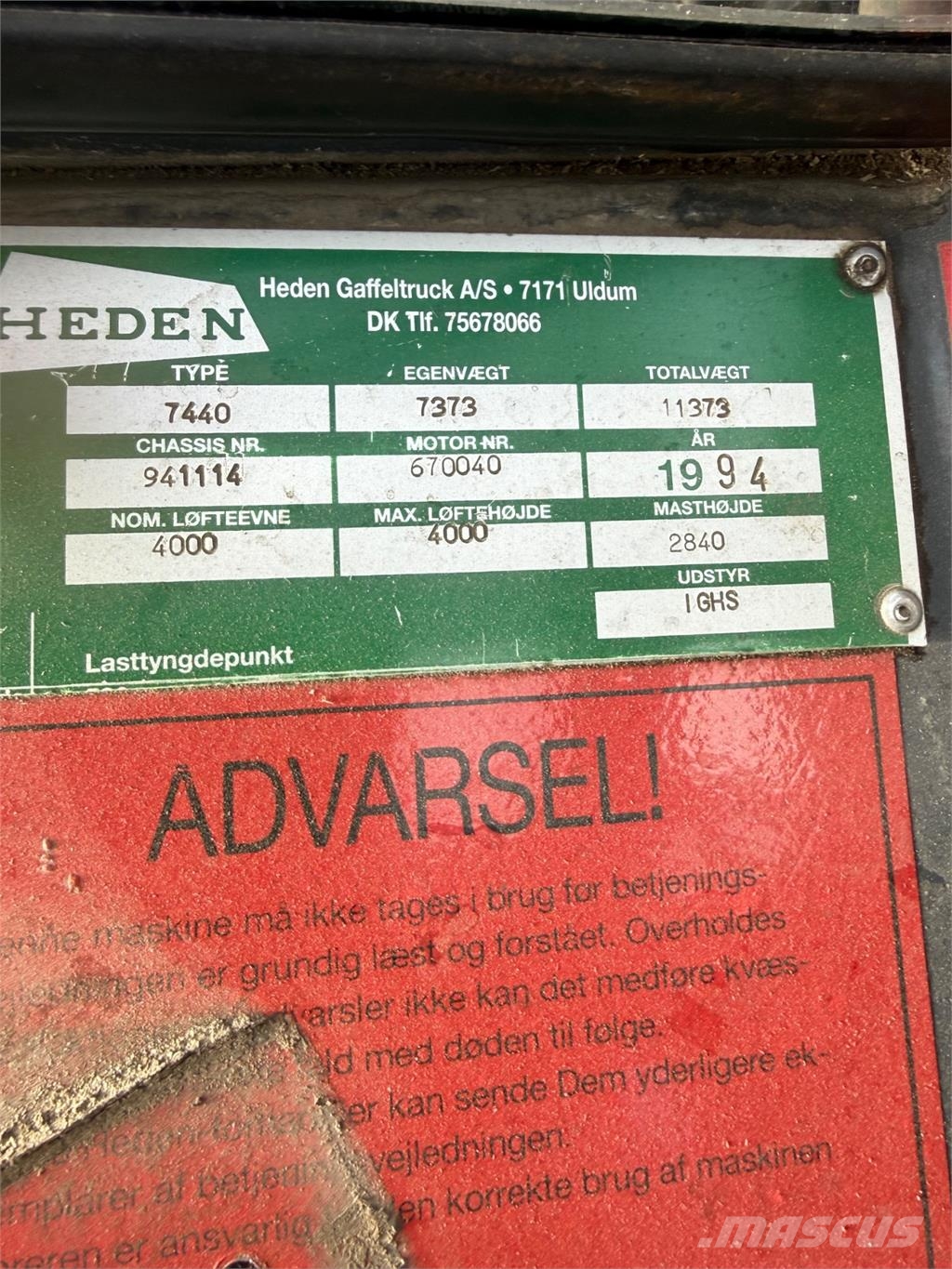 Heden 7440 Carretillas elevadoras todo terreno