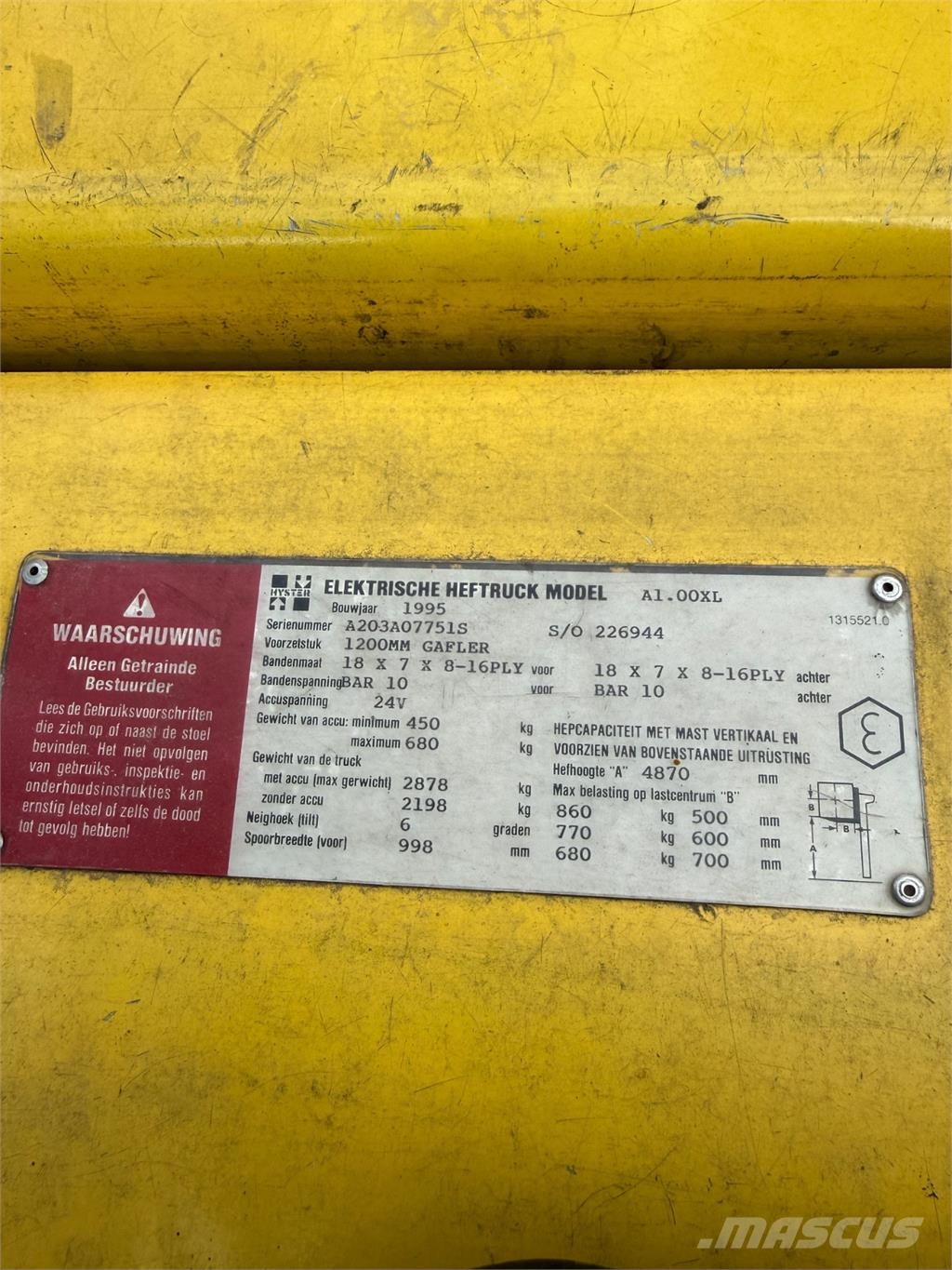 Hyster A1.00XL 其他叉车