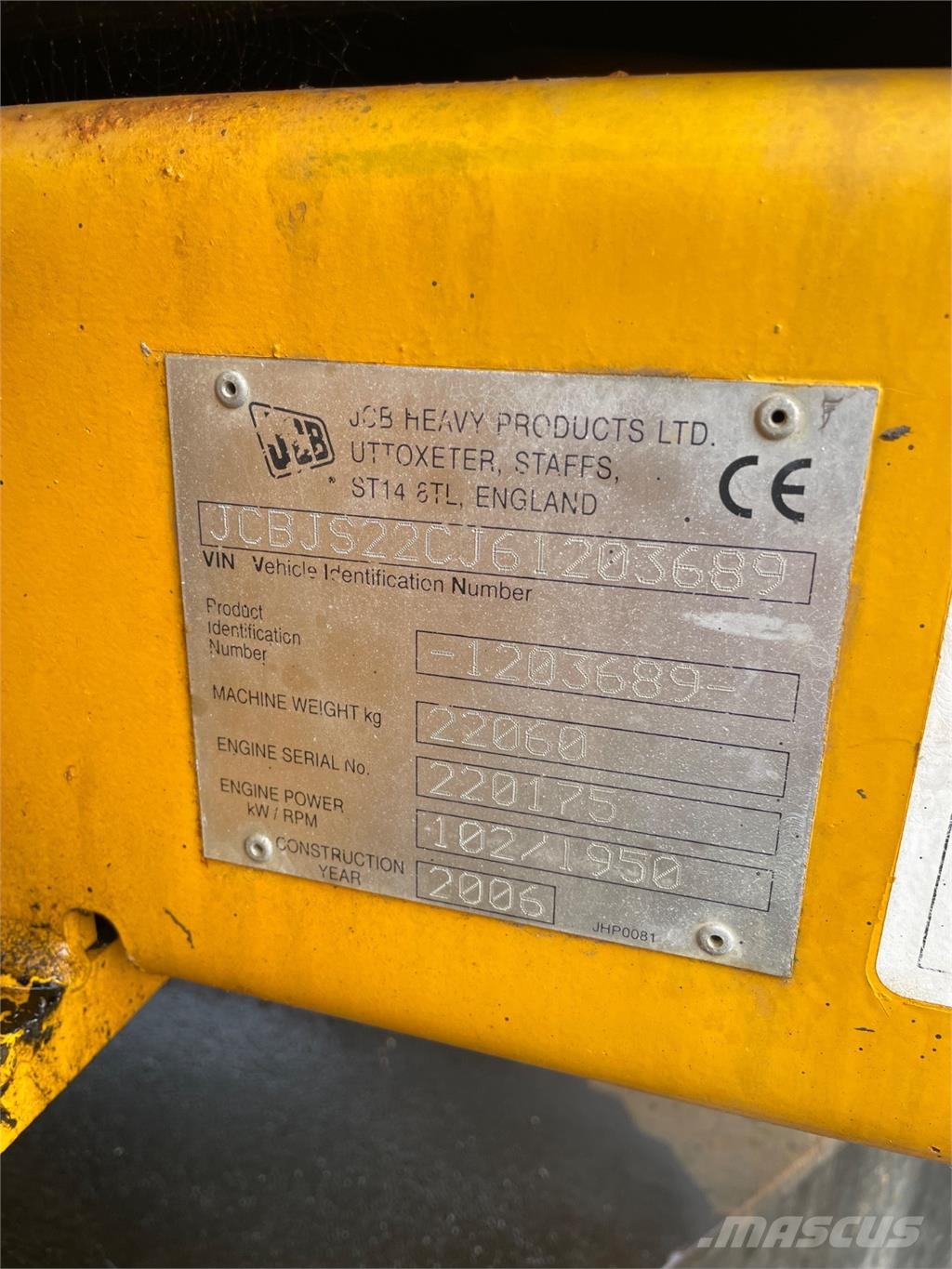JCB JS220LC Rupsgraafmachines