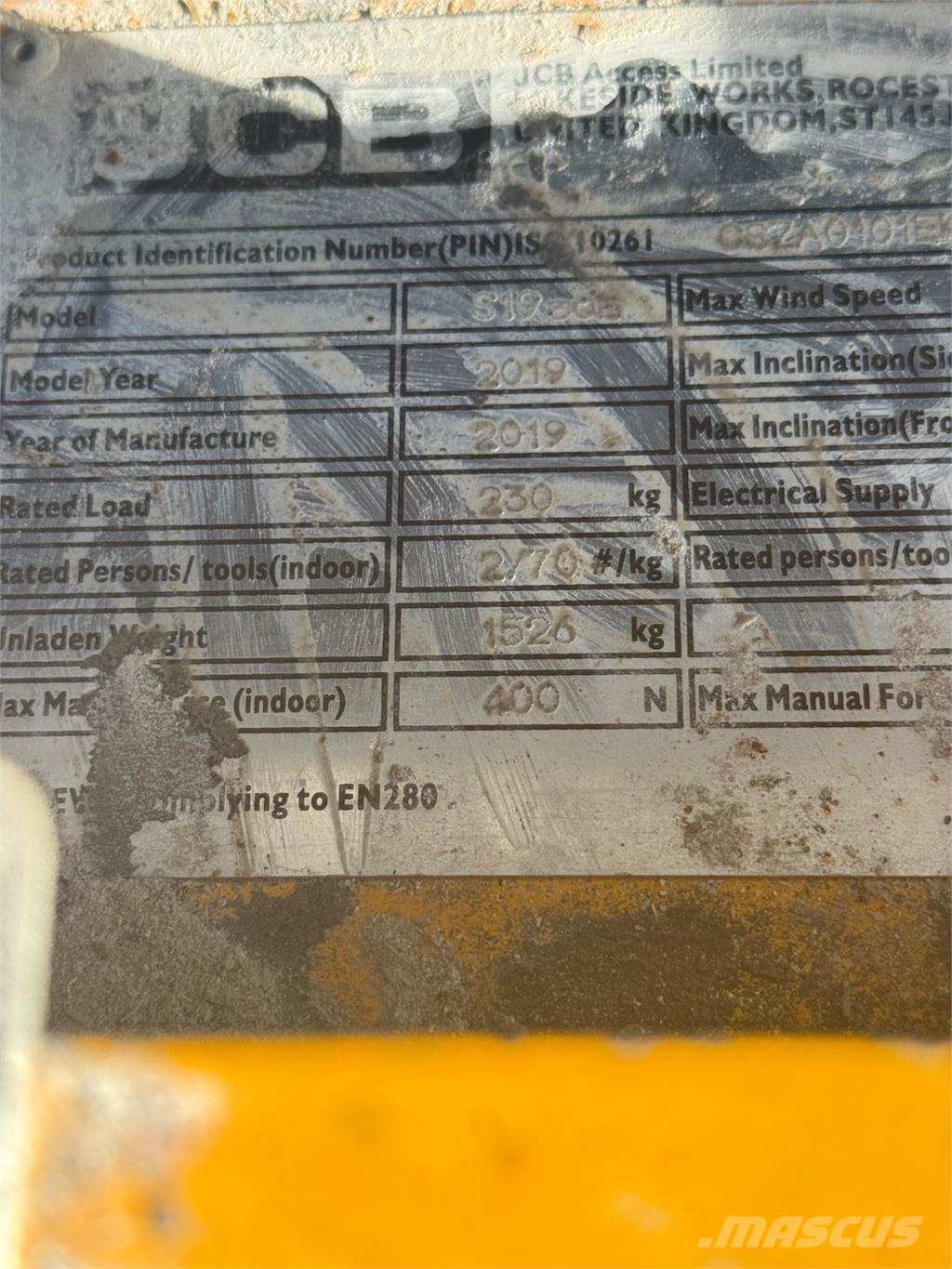 JCB S1930E Škarjaste dvižne ploščadi