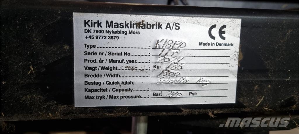 Kirk SKRABEBLAD 130 CM M.HYDR.SVING Maszyny budowlane - Inne