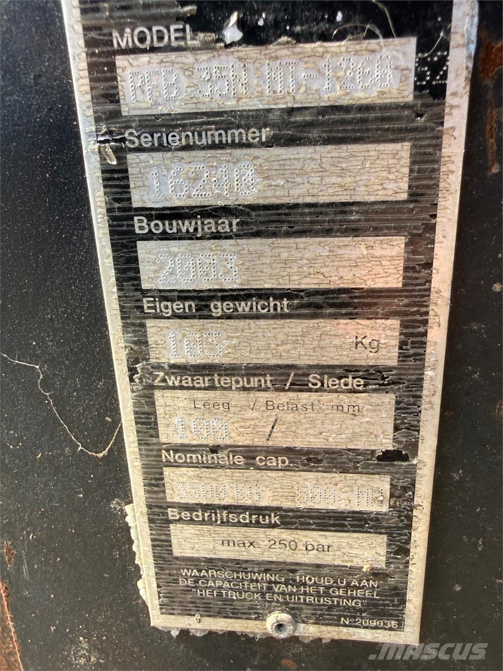 Manitou 3500kg Vorken