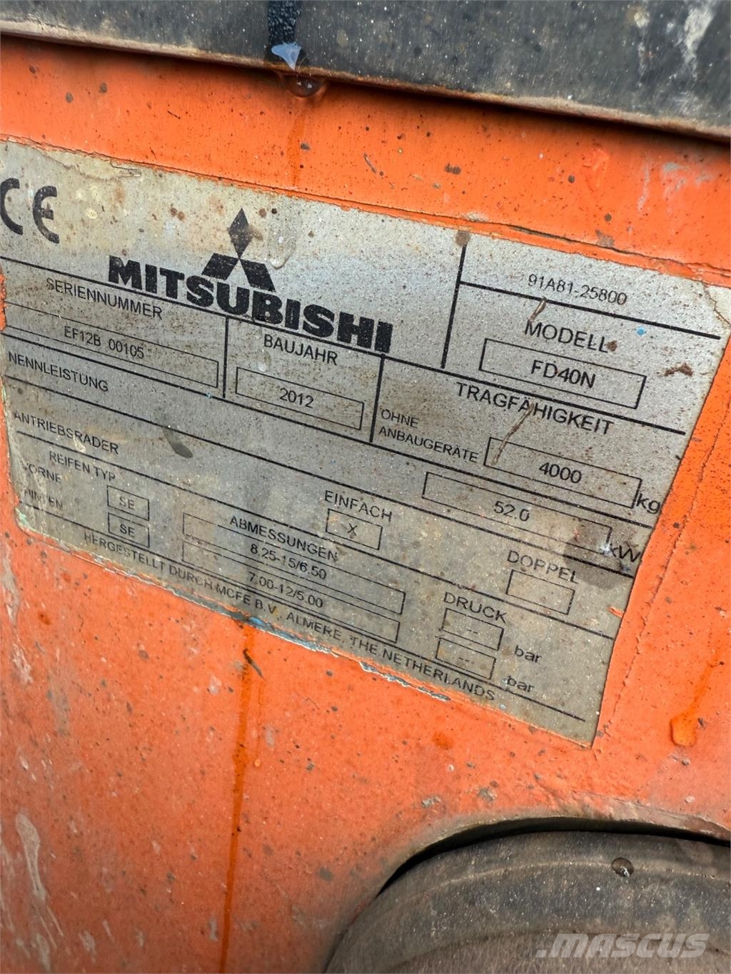 Mitsubishi FD40 Diesel heftrucks