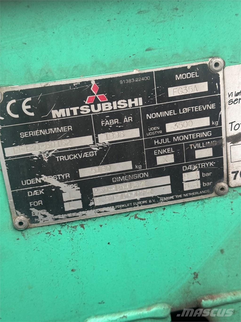 Mitsubishi FG35 شاحنات LPG