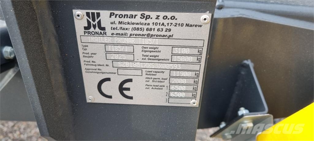 Pronar T185/1 KROGHEJSVOGN-12 TON Hook lift trailers