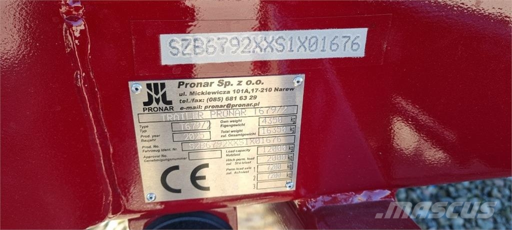Pronar T679/2 ENTREPRENØRVOGN MED 2 KREDS HYDR. BREMSER Tipper trailers