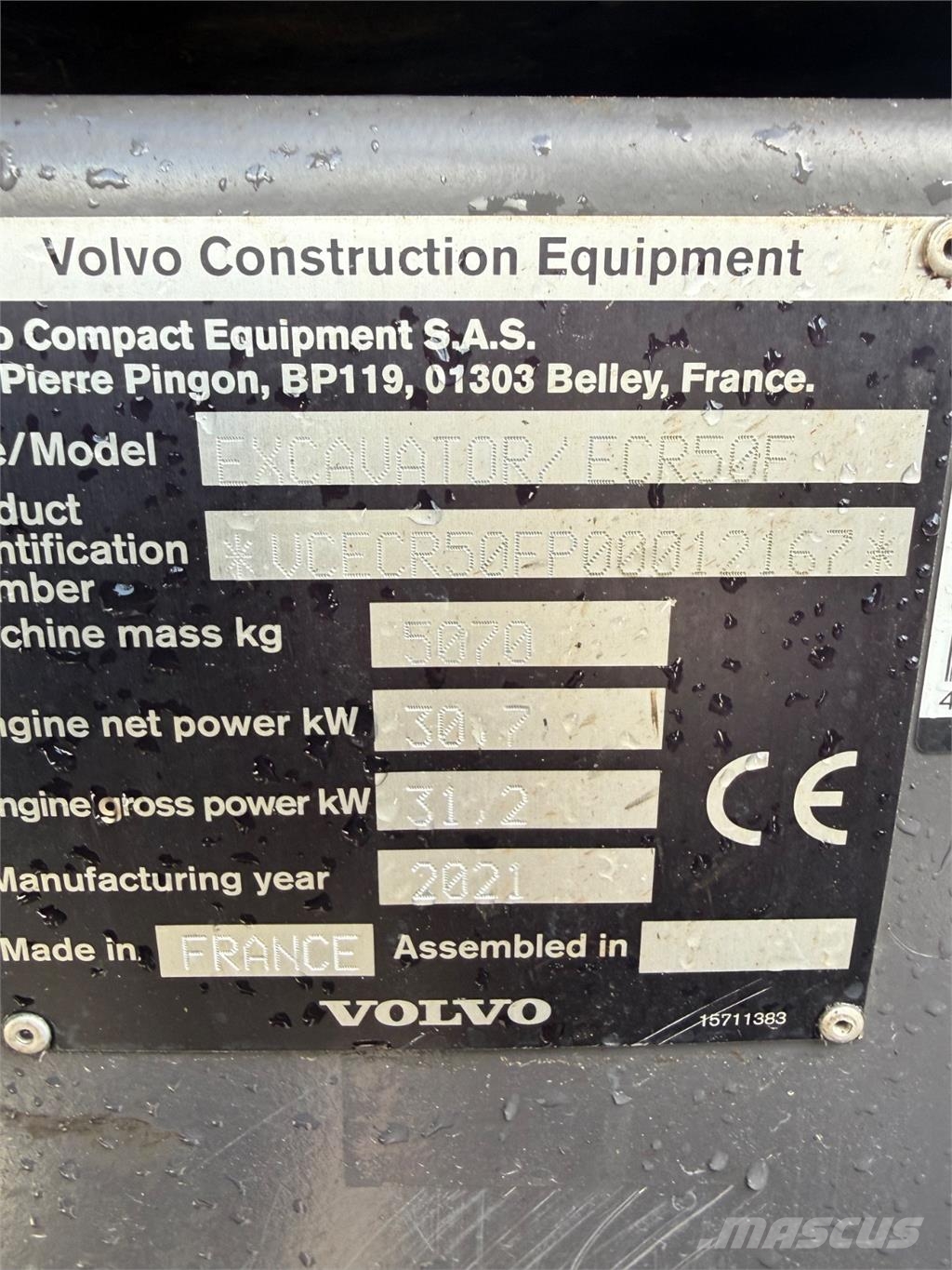 Volvo ECR50F Pelle sur chenilles