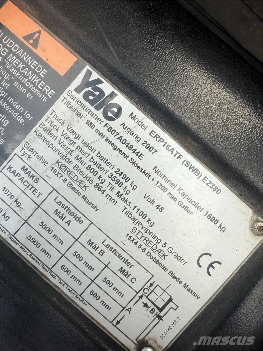 Yale ERP16 Elektromos targoncák