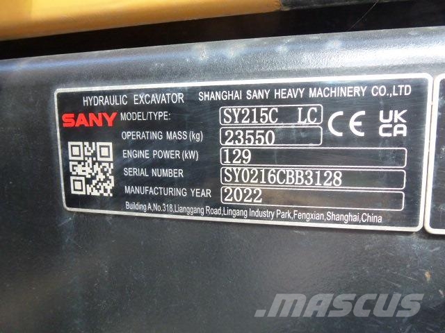 SY215C SY215C Bagri goseničarji