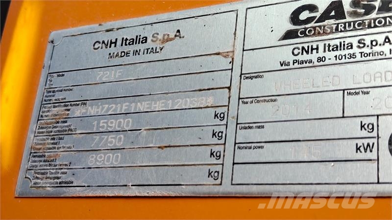 CASE 721F Chargeuse sur pneus