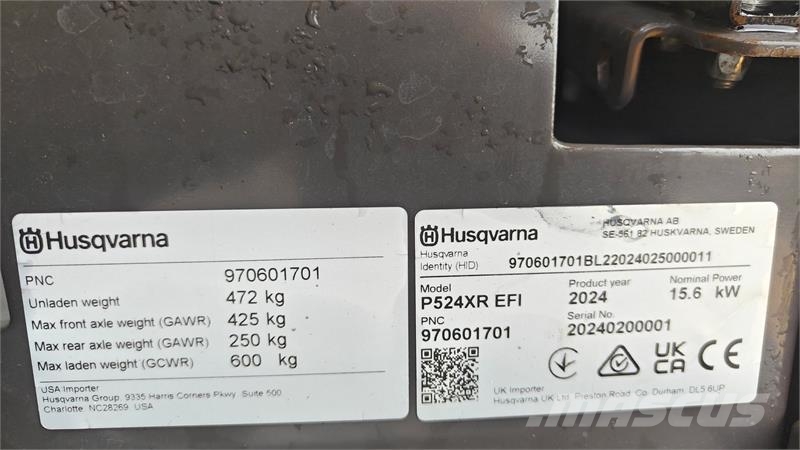 Husqvarna P524 XR fjernstyret KAN FJERNSTYRES Traktorske kosilice