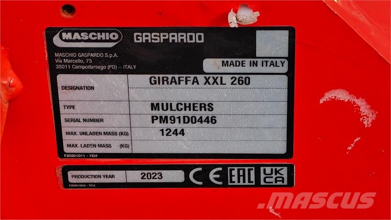 Maschio Giraffa XXL 260 Kosilnice