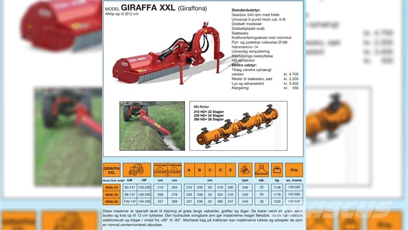 Maschio Giraffa XXL 260 Kosilnice