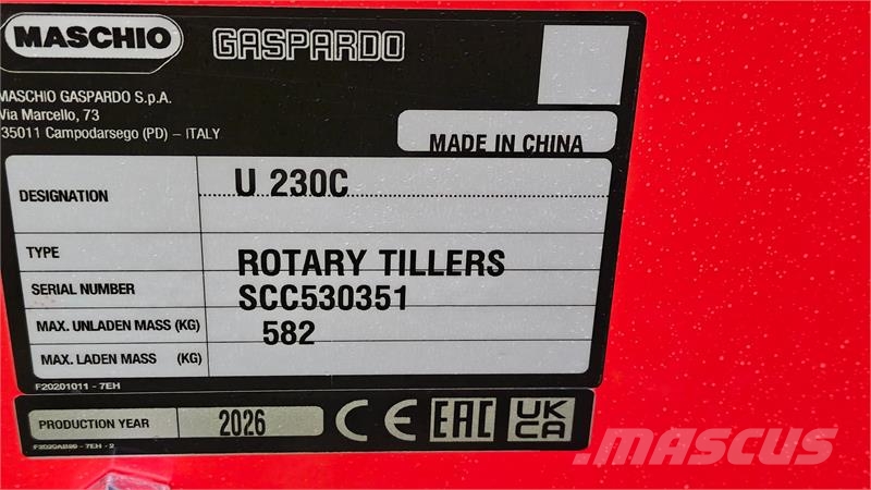 Maschio U-230 Cultivators
