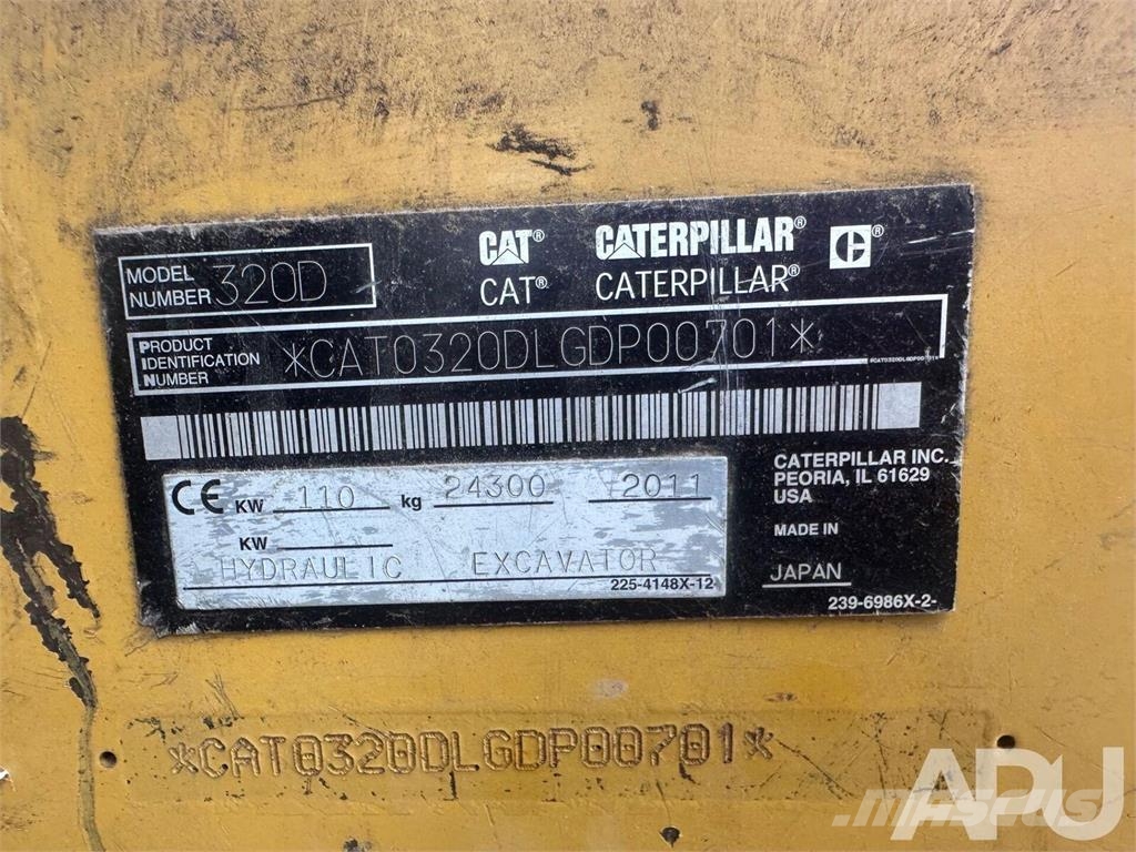 CAT 320D Kāpurķēžu ekskavatori
