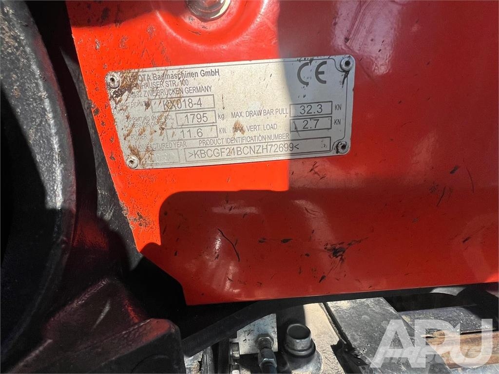 Kubota KX018-4 Mini ekskavatoriai < 7 t